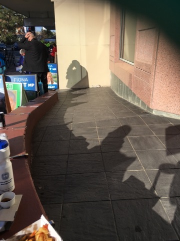 The steep gradient of the ramp at the pre-polling booth in Penrith. Photo: Supplied.