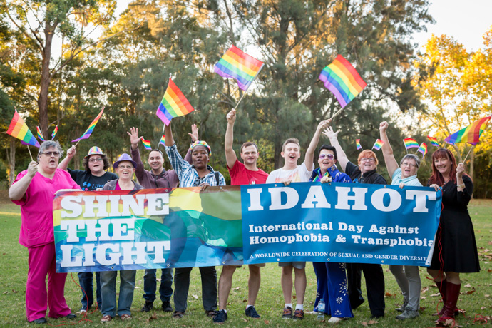 Members of the LGBTI community ahead of International Day Against Homophobia and Transphobia. Photo: Megan Dunn.