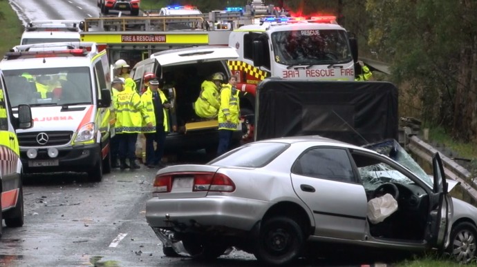 The scene of the accident at Mulgoa. Photo: TNV