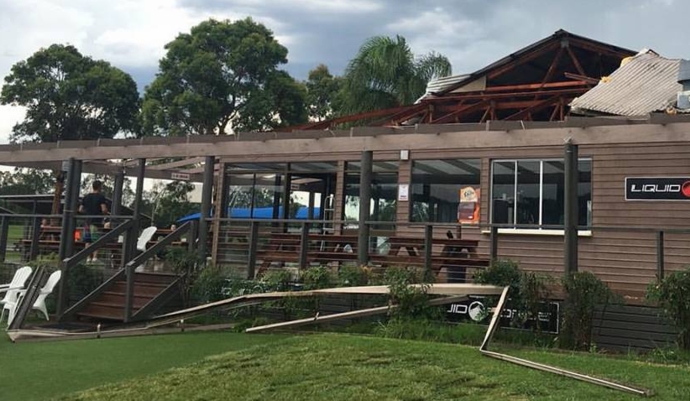 Damage at Cables Wake Park in Penrith