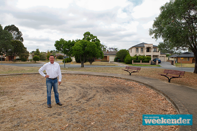 Councillor Greg Davies at the reserve