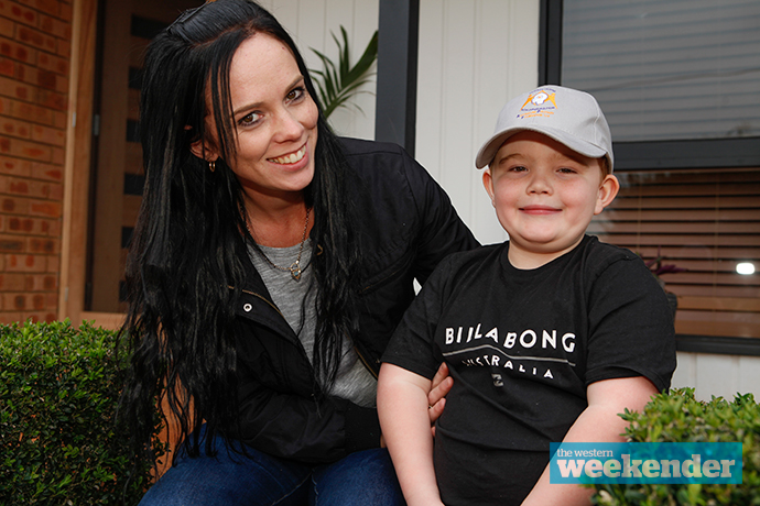 Jack Veen with his mother Lisa. Photo: Melinda Jane