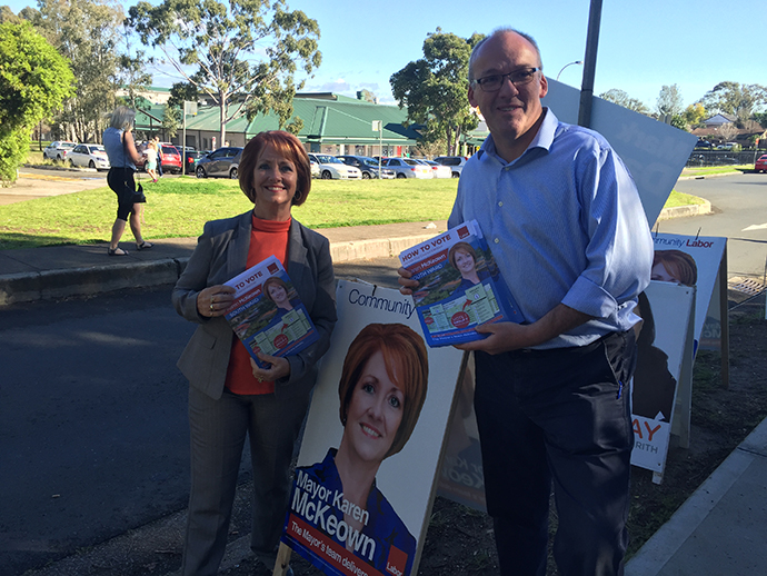 Karen McKeown was joined by NSW Labor Leader Luke Foley on Saturday