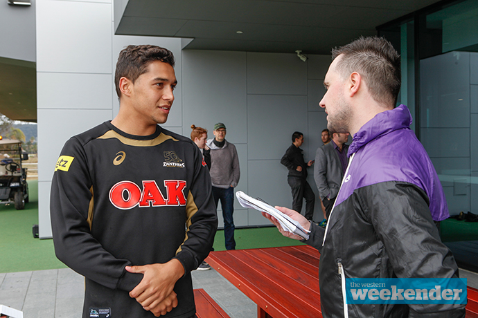 Te Maire Martin chatting with the Weekender's Nathan Taylor. Photo: Melinda Jane