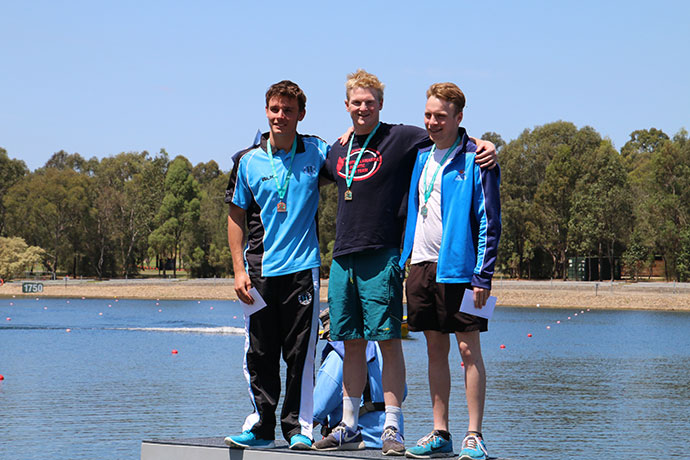 The Mens 5km winners celebrate the event