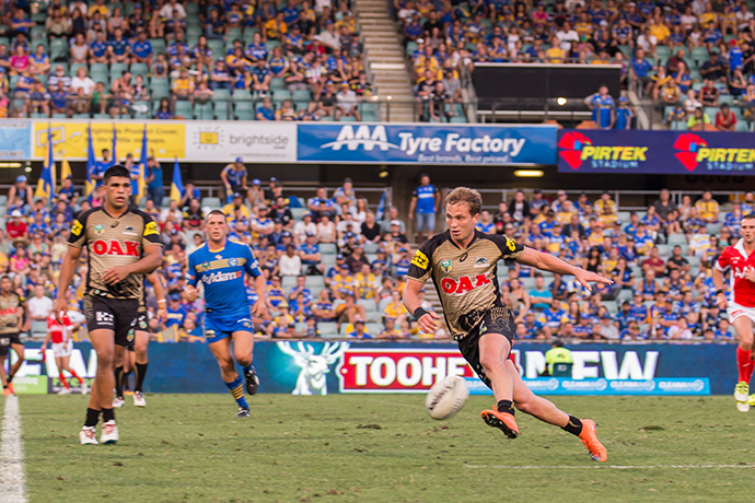 Matt Moylan in action. Photo: Megan Dunn