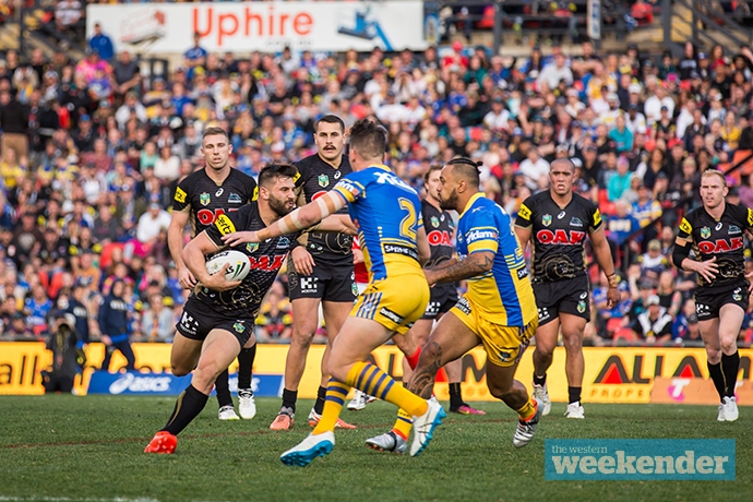 Josh Mansour in action against the Panthers. Photo: Megan Dunn