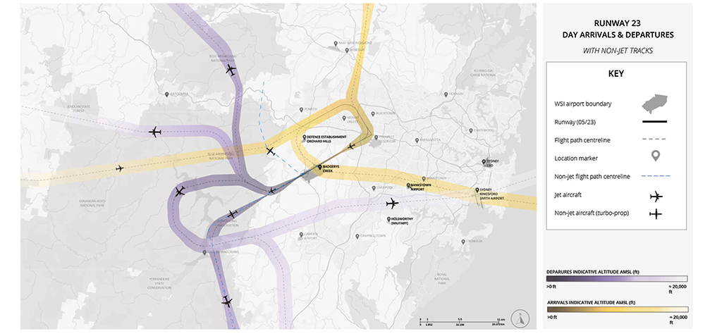 Preliminary Flight Paths Released For Western Sydney International   Runway23 