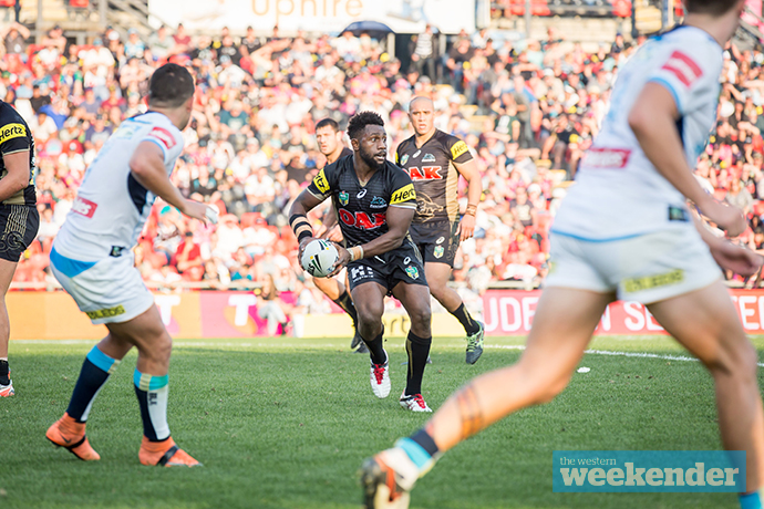 James Segeyaro in action against the Gold Coast. Photo: Megan Dunn