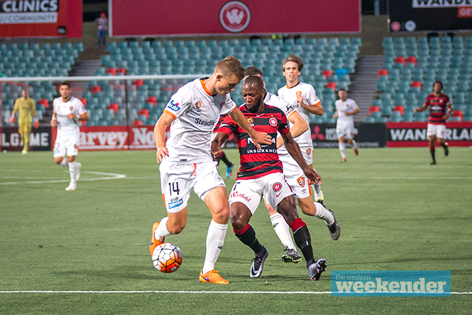 The Wanderers in action against Brisbane last weekend. Photo: Megan Dunn 