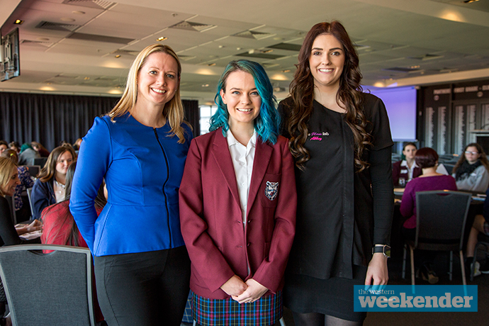 Gabrielle Bongiorno, Courtney Toon and mentor Abbey Moffitt. Photo: Megan Dunn